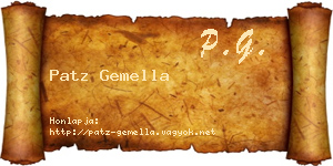 Patz Gemella névjegykártya